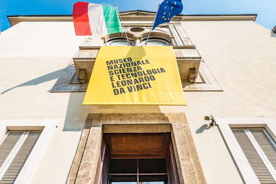 MILAN, ITALY - JULY 23, 2019: Museo Nazionale Scienza e Tecnologia "Leonardo da Vinci" in Milan is the largest science and technology museum in Italy.