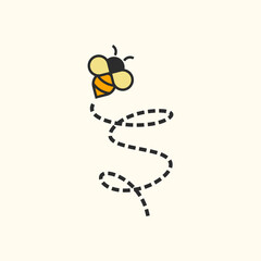 Initial Flying Bee