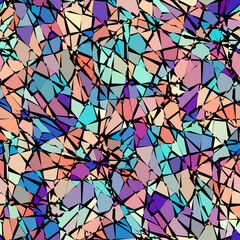 Seamless mosaic art pattern. Abstract art background.. Vector image.