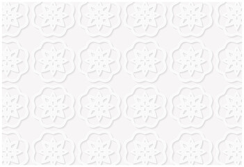 Abstract Islamic white geometric pattern background