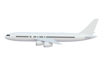 Fototapeta na wymiar Modern passenger airplane isolated on white background. 3d rendering
