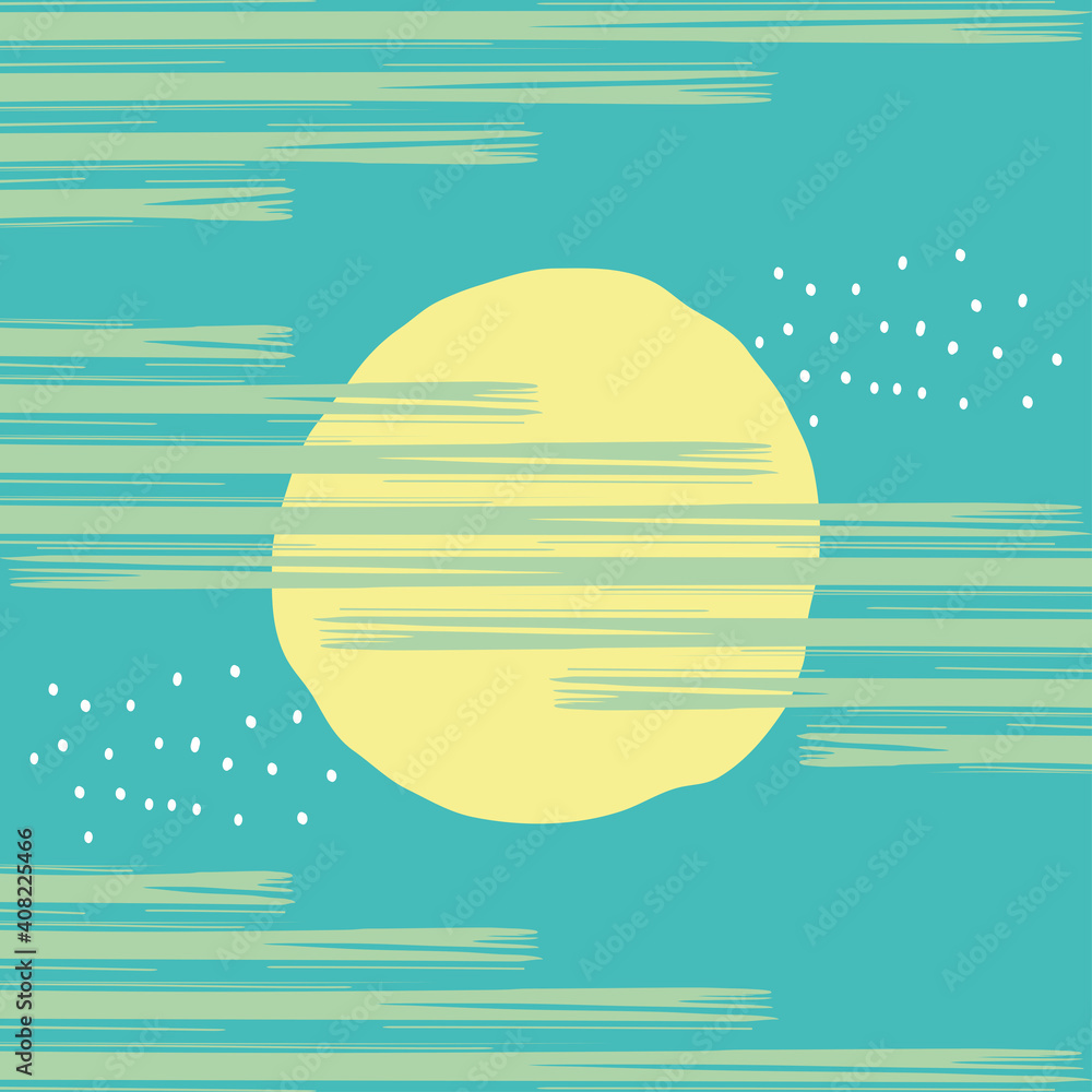 Aufkleber abstract blue pattern background with yellow circle vector design
