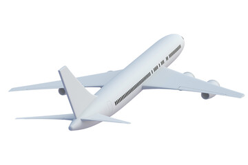 Modern passenger airplane isolated on white background. 3d rendering