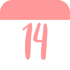 Obraz premium Valentine Calendar Date