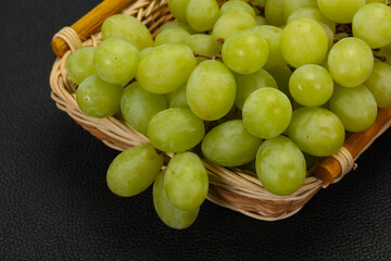 Sweet ripe Green grape branch