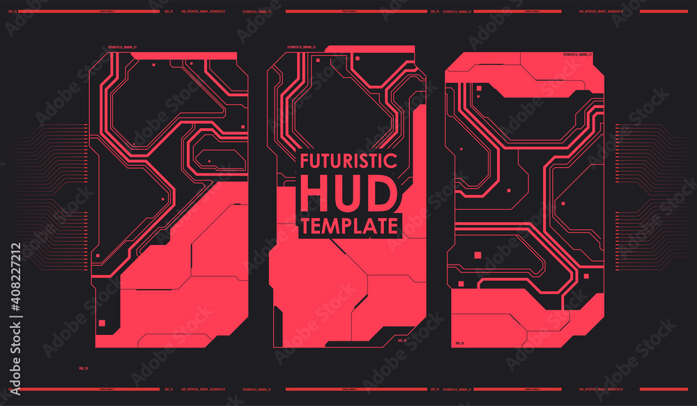 Poster vector futuristic frame. callouts titles. sci-fi holograms. frames block hud interface element. head