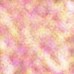 Square background in orange-pink shades with lots of circles. Digital illustration
