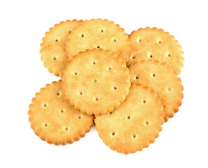 Crispy cracker isolated on white background