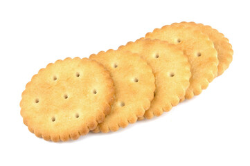 Crispy cracker isolated on white background