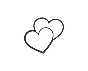 Heart icon. Valentine's day black line sign. Premium quality graphic design pictogram. Outline symbol icon for web design, website and mobile app on white background. Monochrome icon of holidays