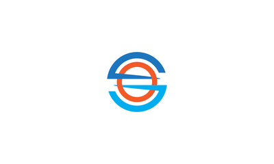 abstract letter S shape circle logo