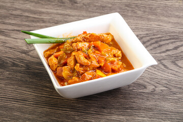 Meat goulash with vegetables