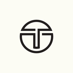 Letter T Circle logo vector Concept