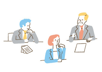 会議中の会社員01