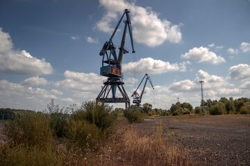 Fototapeta na wymiar Dock cranes