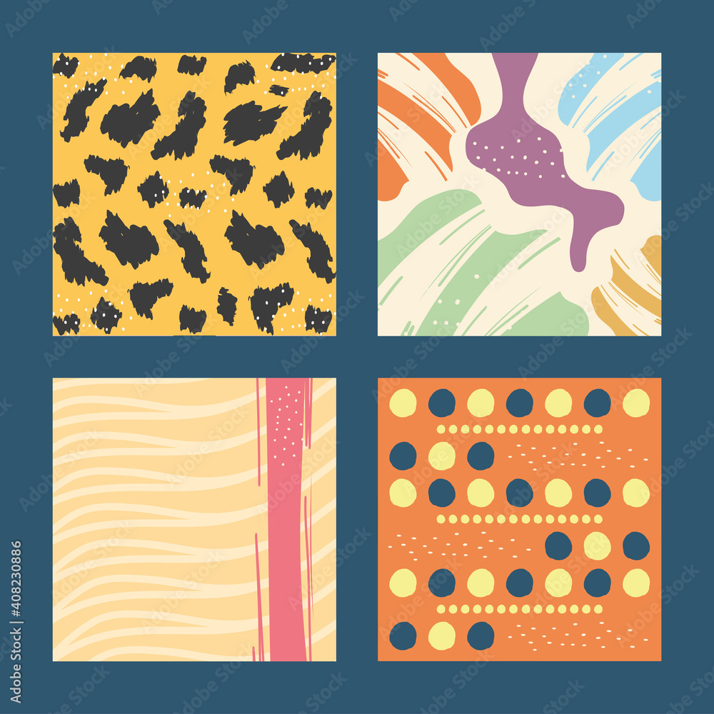 Aufkleber abstract pattern backgrounds icon collection vector design