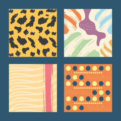 Abstract pattern backgrounds icon collection vector design