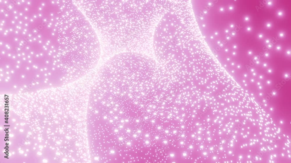 Poster infinite seamless looping particles in space