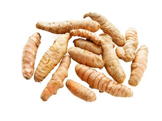 raw curcuma roots for prepare tasty spice