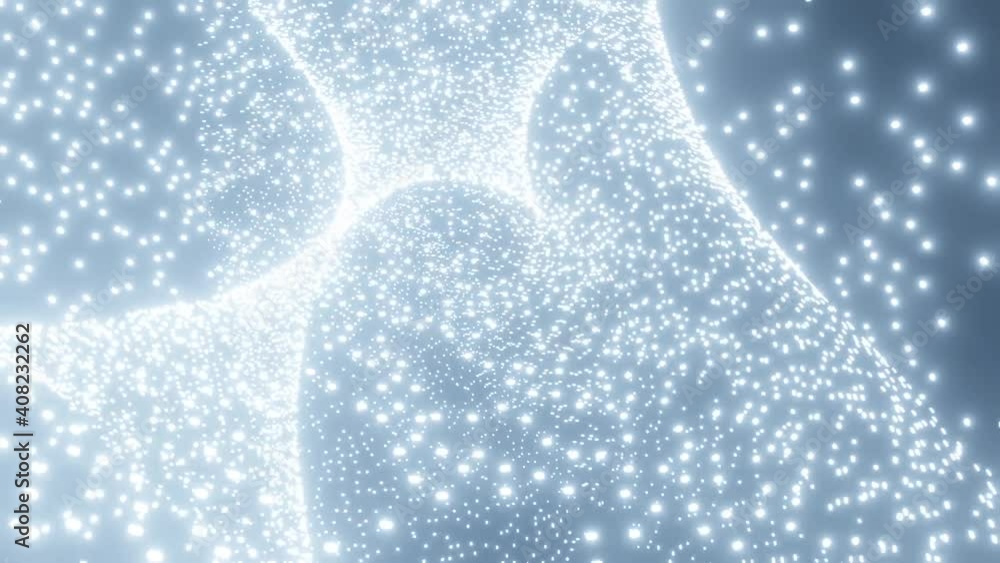 Poster infinite seamless looping particles in space