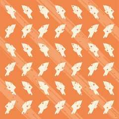 Abstract orange and white pattern background vector design