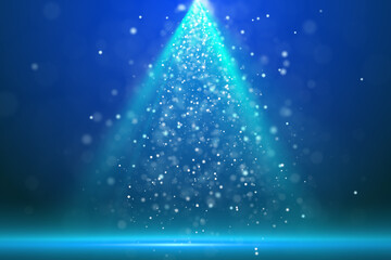 abstract blue underwater with bokeh sunray background	