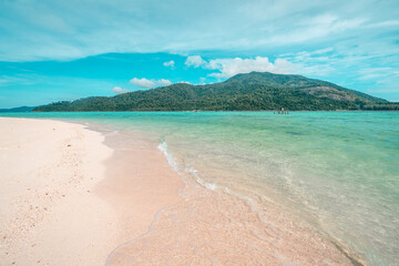 Blue sea and white beaches on Koh Lipe.Sea travel