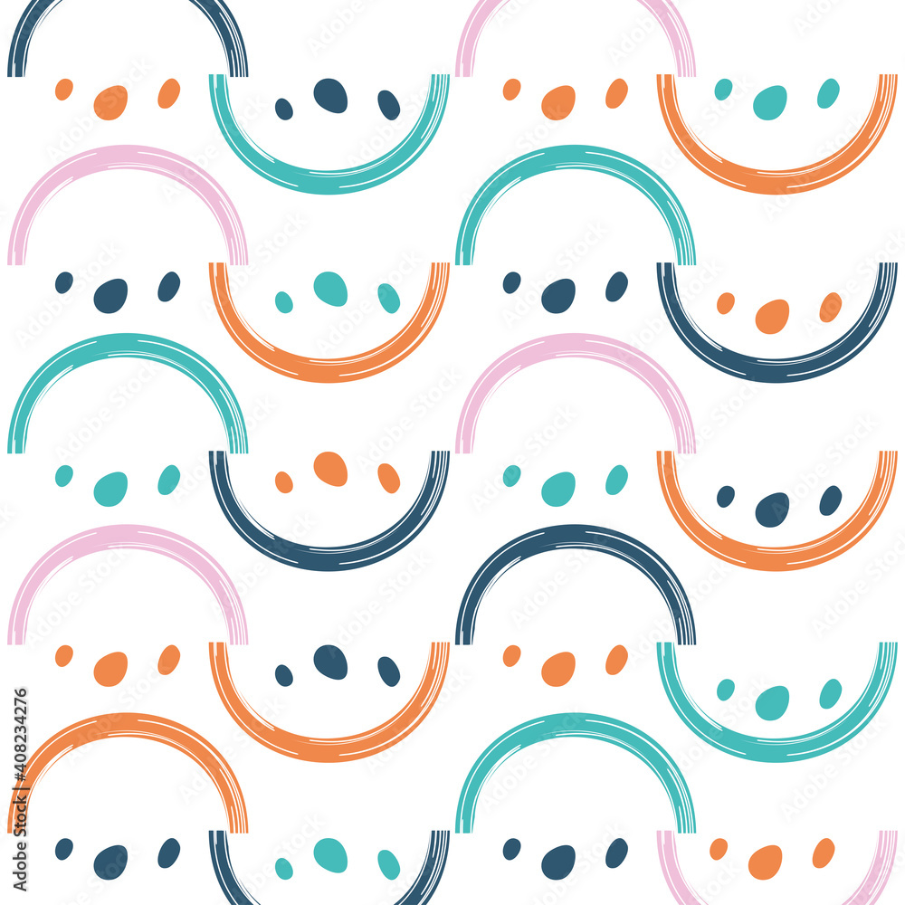 Aufkleber abstract pattern background with colored arches vector design