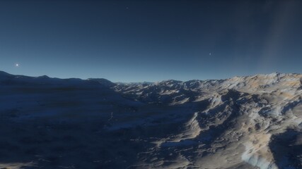 science fiction illustration, beautiful space background, a computer-generated surface, a fantasy world 3d render
