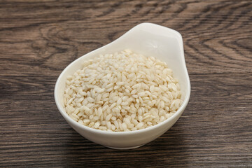 Raw arborio rice for Risotto