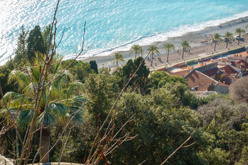 view from the top of the castle of Nice