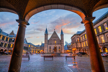 Inner courtyard of the Binnenhof palace in the Hague, Netherlands