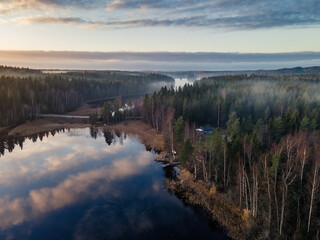 lake in the evening 