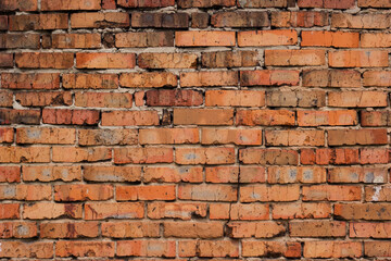 Old red brick wall
