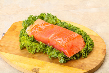 Salmon fillet slice for cooking
