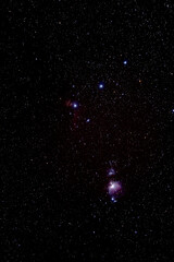 Wide field of Orion nebula , flame nebula , Running man nebula,  January 11,2021 in Nakhonsawan,...