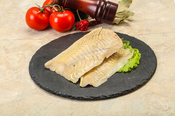 Raw cod fish for cooking