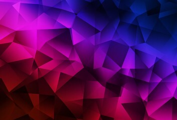 Obraz premium Dark Blue, Red vector polygonal pattern.