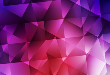 Obraz premium Light Pink, Red vector shining triangular layout.