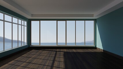 empty room with a window