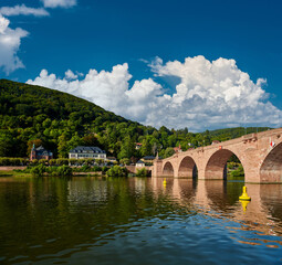Heidelberg town on Neckar river, Germany