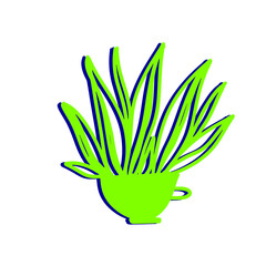 Plant. Hand lettering. Simple vector illustration. Plant t-shirt