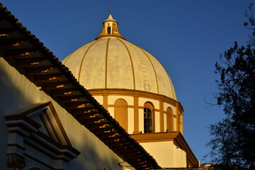 Detalles de la iglesia Guadalupe, en la ciudad colonial de San Cristobal de las Casas, en el estado de Chiapas, al sur de Mejico