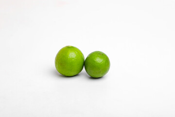Fresh lime isolated on white background