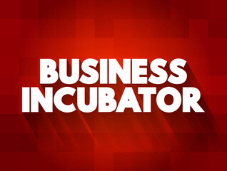 Business Incubator text quote, concept background