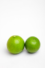 Fresh lime isolated on white background