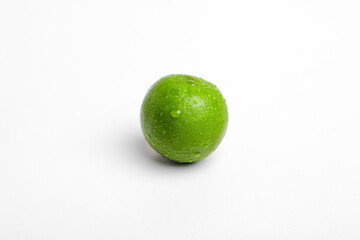 Fresh lime isolated on white background