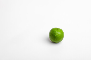 Fresh lime isolated on white background