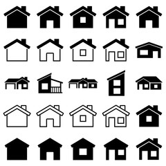 Houses icons set. , logo isolated on white background