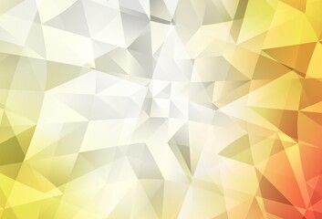 Light Red, Yellow vector gradient triangles texture.